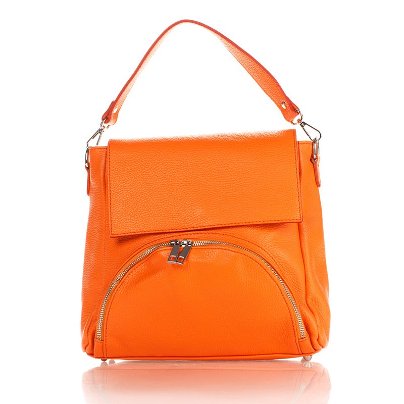 

Женская кожаная сумка Italian bags Оранжевый