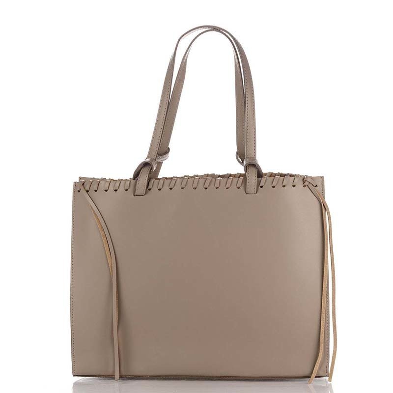 

Женская кожаная сумка Italian bags Таупе