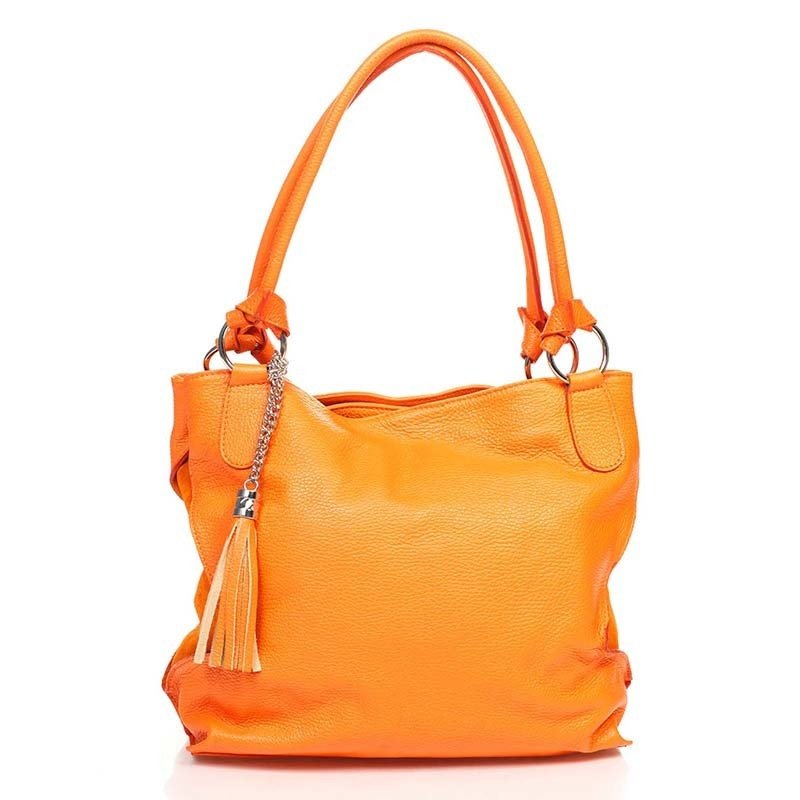 

Женская кожаная сумка Italian bags Оранжевый