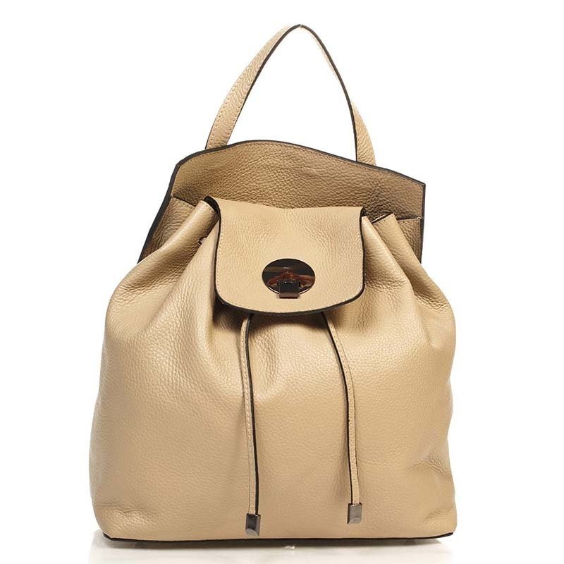 

Городской кожаный рюкзак Italian bags Таупе