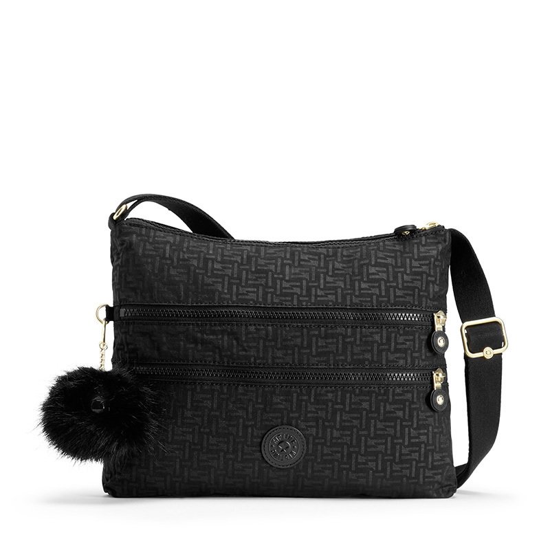 

Женская наплечная сумка Kipling ALVAR Black Pylon Emb