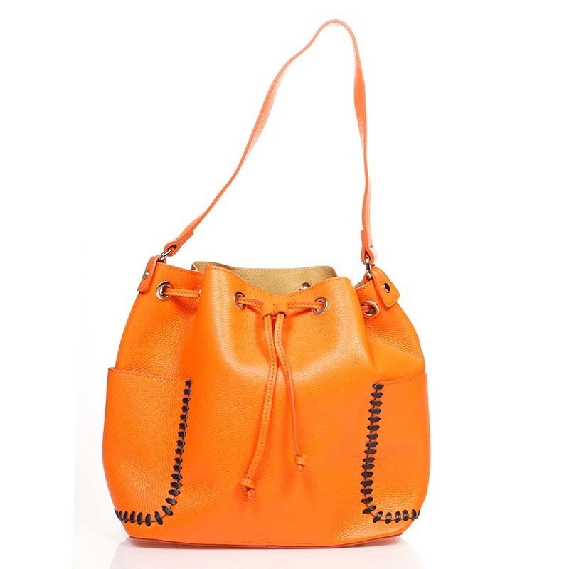

Женская кожаная сумка Italian bags Оранжевый