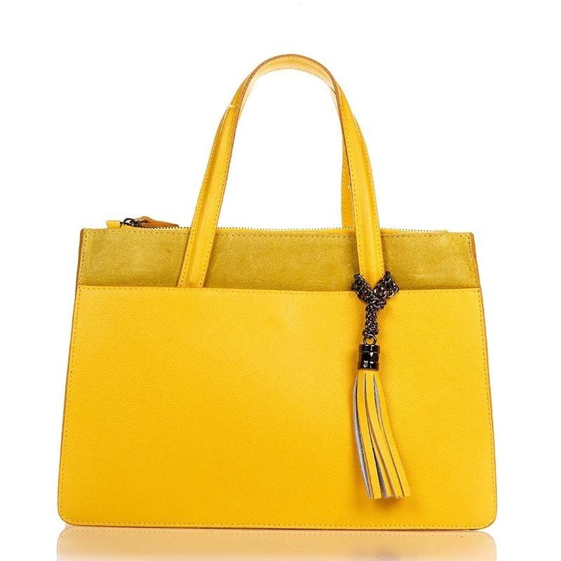 

Женская кожаная сумка Italian bags Желтый