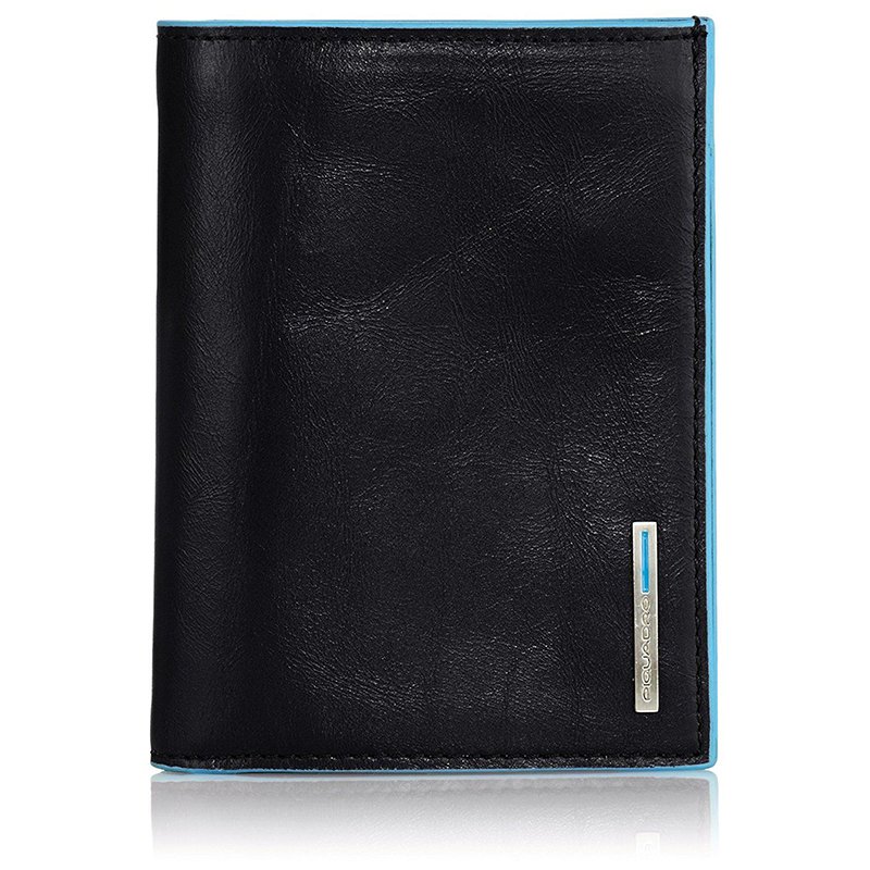 

Портмоне Piquadro BL SQUARE Black верт. с отдел. д/док.