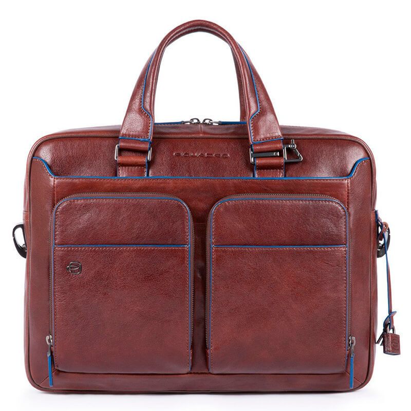

Мужская кожаная сумка Piquadro B2S D.Brown с отд. д/ноут 14"/iPad Air/Pro