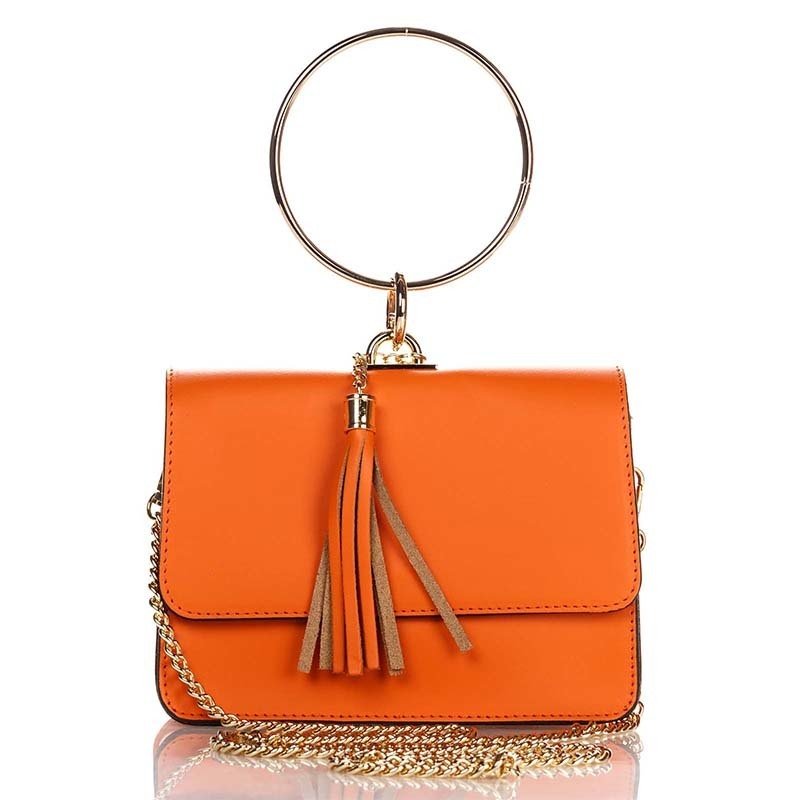 

Клатч кожаный Italian bags Оранжевый