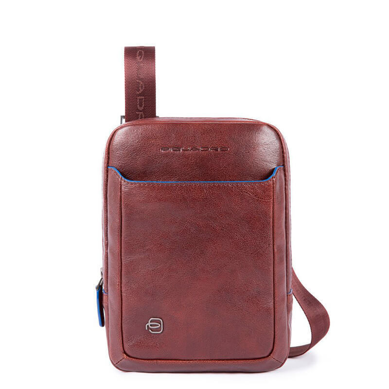 

Мужская кожаная сумка Piquadro B2S D.Brown с отдел. для iPad mini на ремне