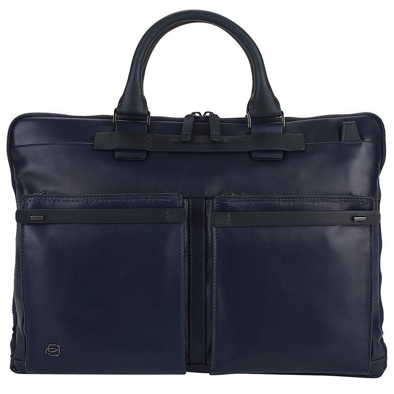 

Портфель кожаный Piquadro CUBE Blue с отдел. д/ноутбука 15.6"/iPad