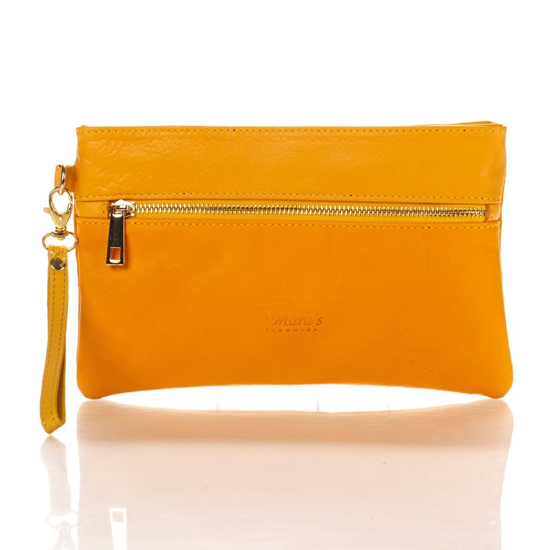 

Клатч кожаный Italian bags Желтый