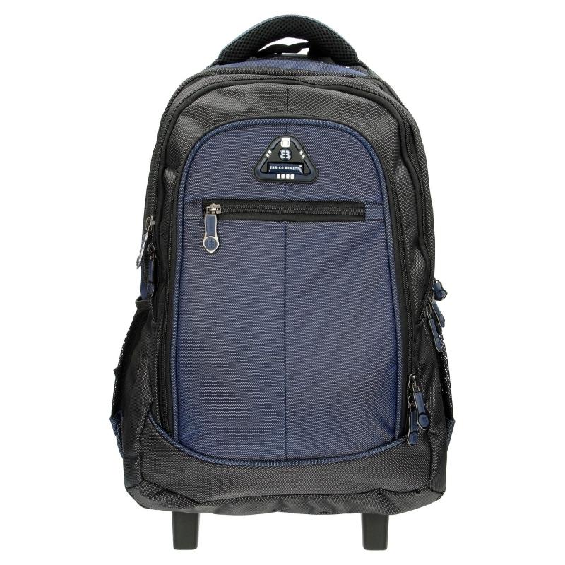 

Чемодан-рюкзак Enrico Benetti BARBADOS на колесах 43л с отделом для ноутбука Black-Navy (Eb62024622)