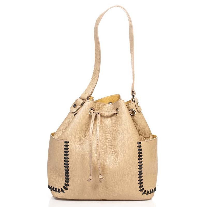 

Женская кожаная сумка Italian bags Таупе