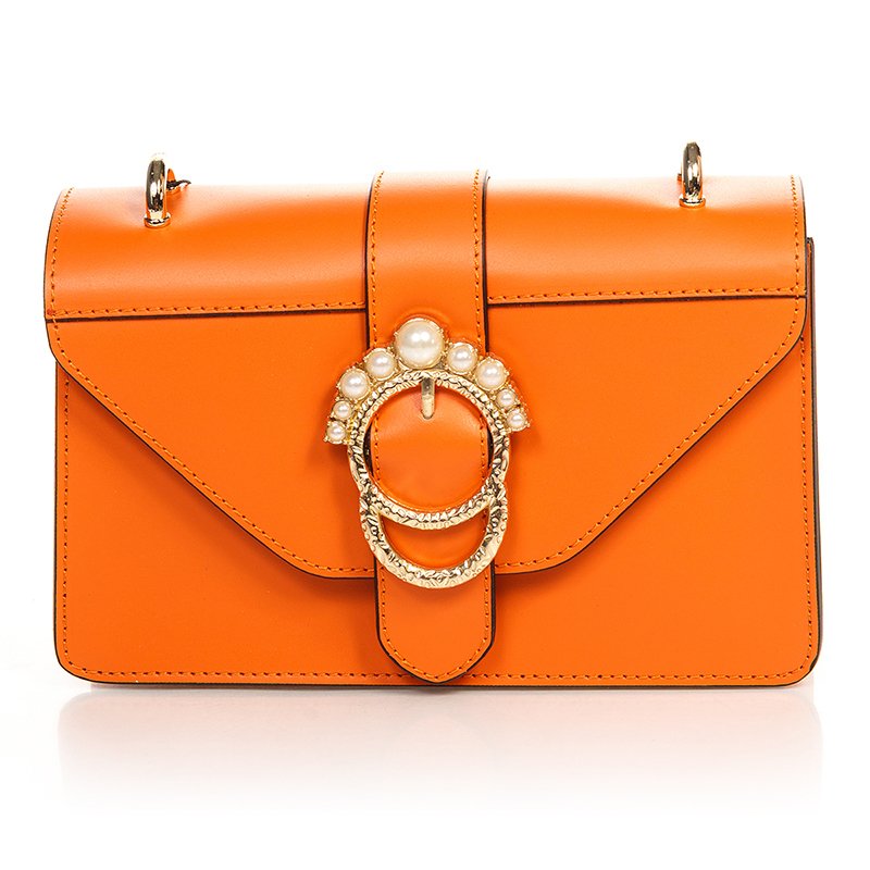 

Кожаный клатч Italian Bags Оранжевый