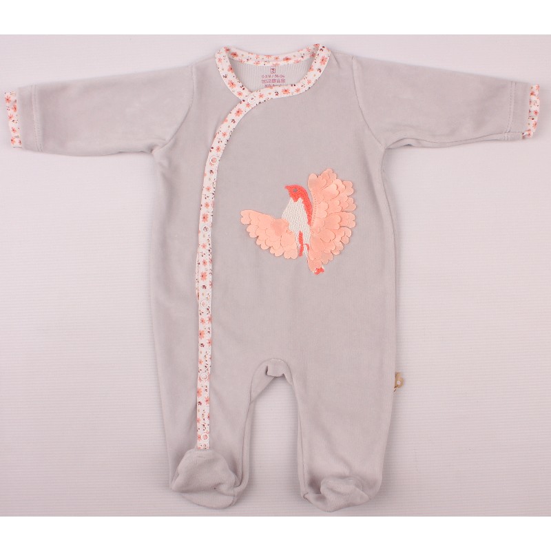 

Комбинезон для девочки BIBABY 60261 68 см серый (444254)