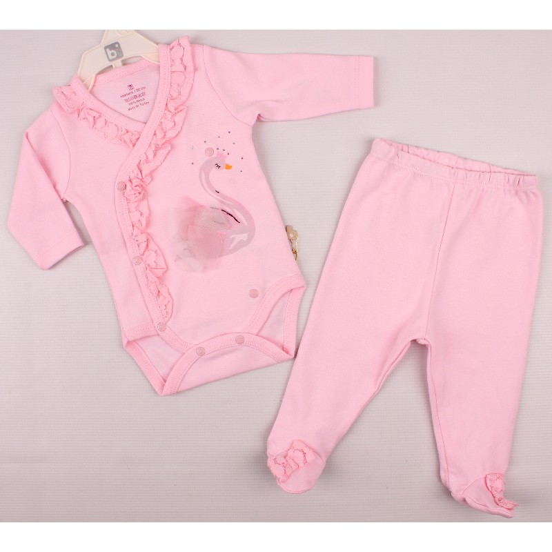 

Боди + Повзуни для девочки BIBABY 56438 50 см розовый (444252)