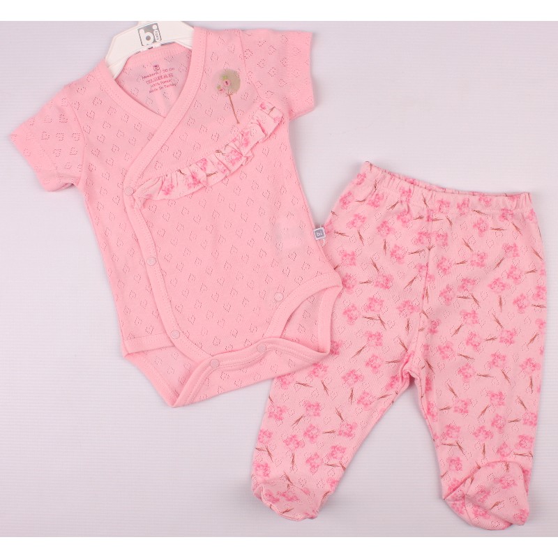 

Боди-Футболка + Повзуни для девочки BIBABY 56458 50 см розовый (444269)
