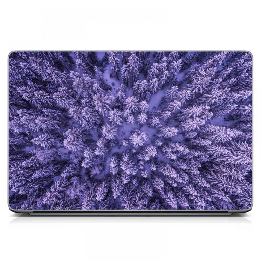 Виниловый стикер для ноутбука IdeaClock 15.6" 380x250 мм Зимний лес ...