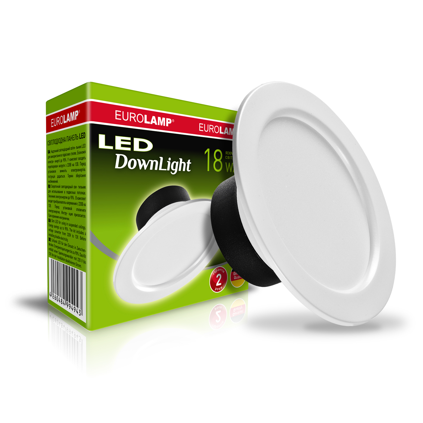 

Светодиодный (LED) светильник Eurolamp 18W 4000K (LED-DLR-18/4(Е))