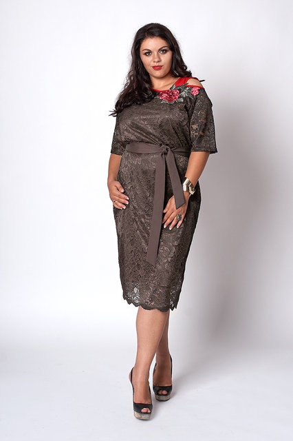 

Платье Angelina 180207 коричневое, Платье Angelina 180207 коричневое 54