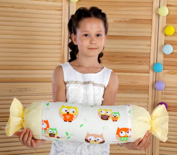 

Подушка Хатка Конфета Бежевые Совы