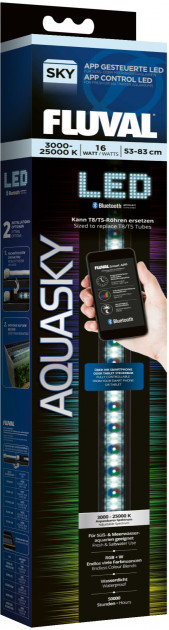 

Светильник для аквариума Hagen Fluval AquaSky Bluetooth LED 2.0 16 Вт 53-83 см (14551)