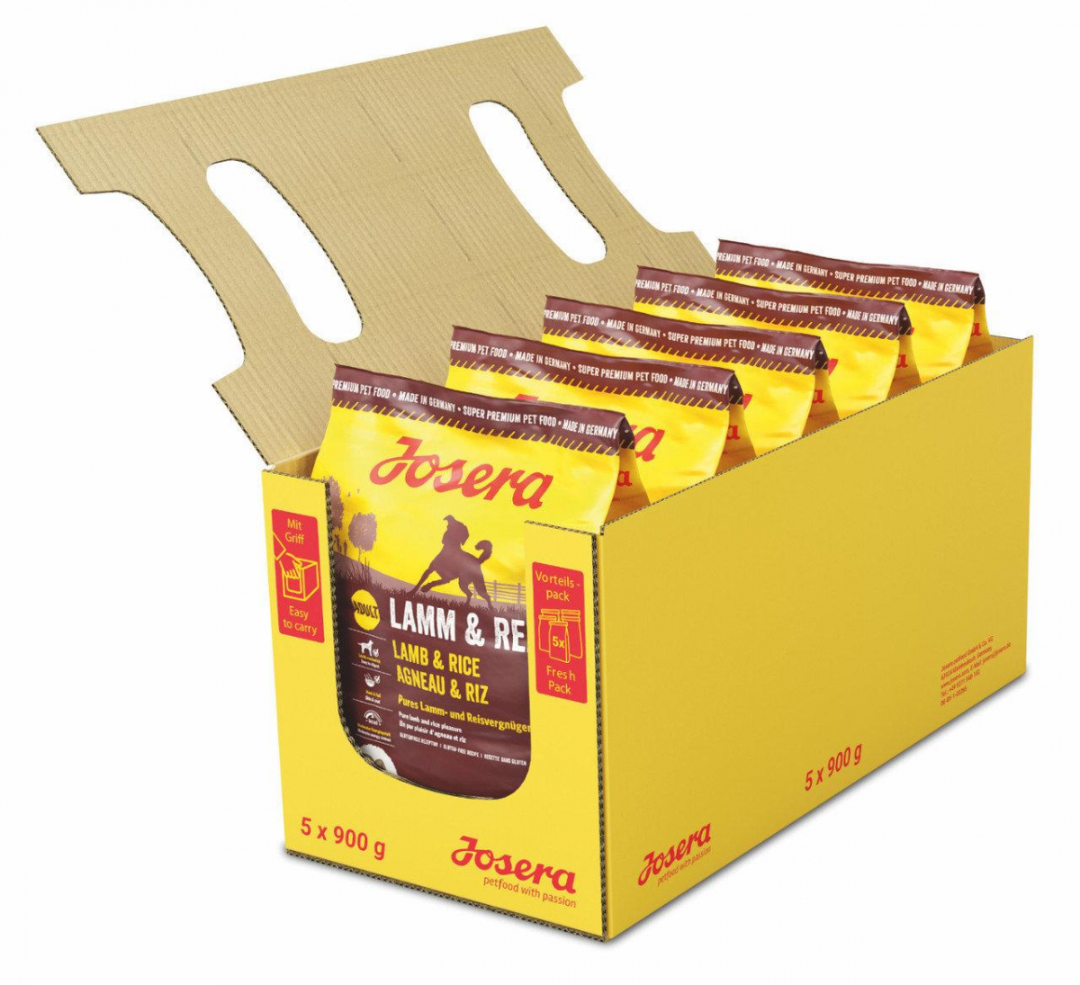 

Сухой корм Josera Lamb & Rice для взрослых собак, баранина и рис 5х900 г