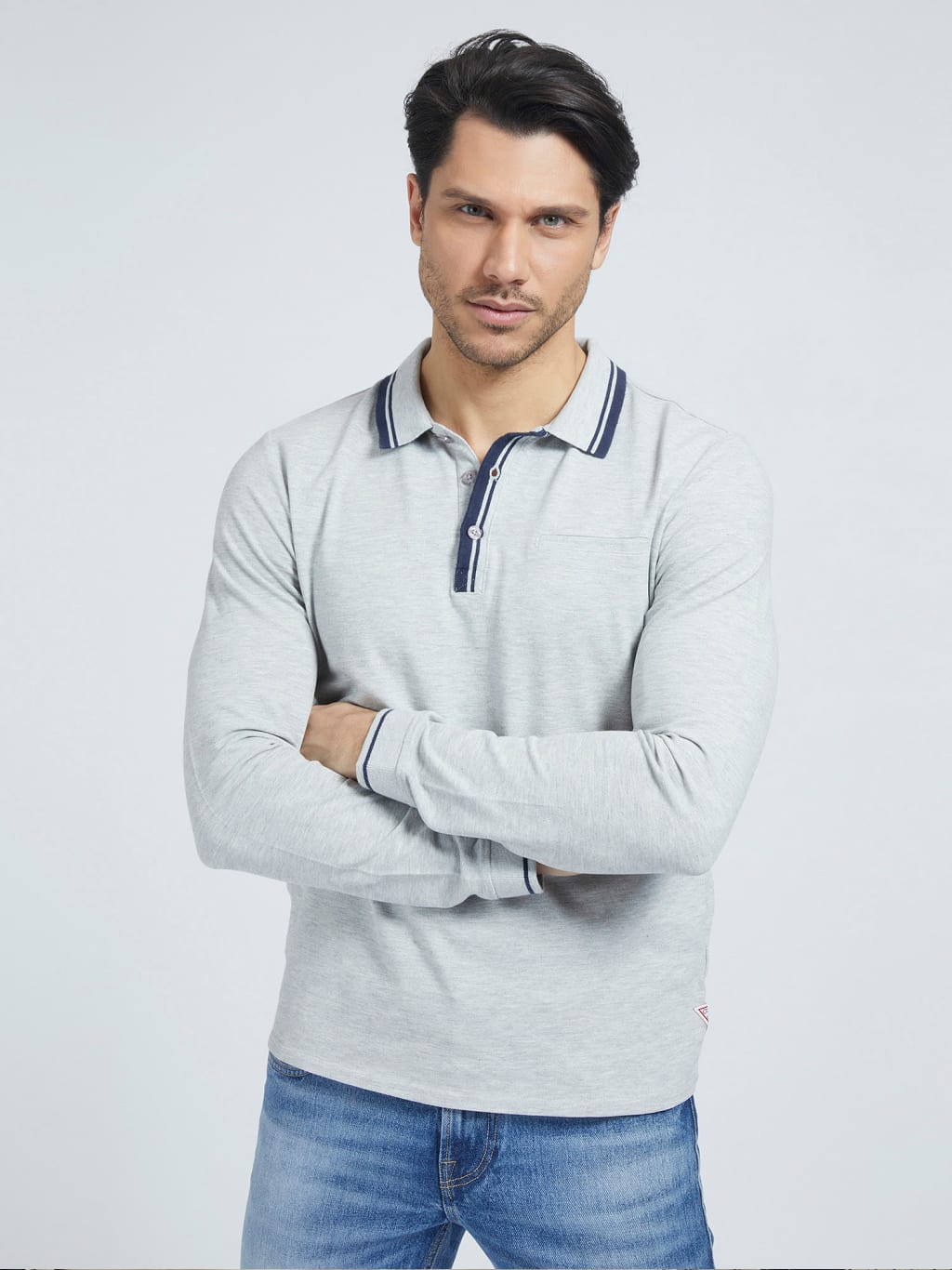 

Поло Guess M1RP58-K7O61 L Light Heather Grey