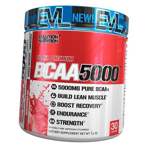 

Аминокислоты, ВСАА, BCAA 5000 Powder, Evlution Nutrition 207г Арбуз (28385003)