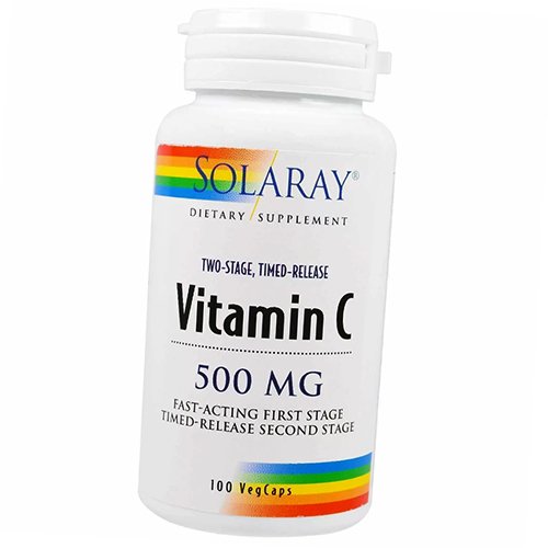 

Витамин С с замедленным высвобождением, Two Stage Time Release Vitamin C 500, Solaray 100вегкапс (36411061)