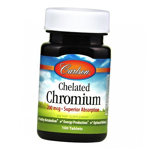 

Хром Хелат, Chelated Chromium, Carlson Labs 100таб (36353052)