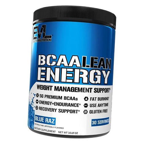 

ВСАА с Энергетиками, BCAA Lean Energy, Evlution Nutrition 300г Синяя малина (28385004)