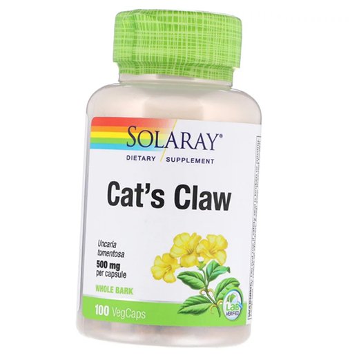 

Кошачий Коготь, Cat's Claw 500, Solaray 100вегкапс (71411021)