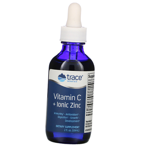 

Витамин С + Ионный Цинк, Vitamin C + Ionic Zinc, Trace Minerals 59мл (36474007)