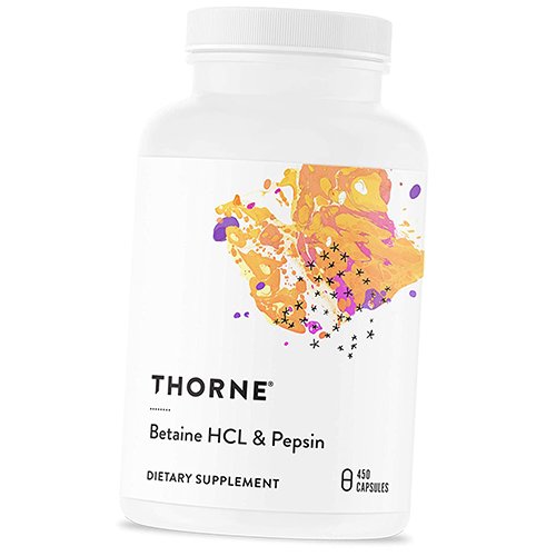 

Betaine HCL & Pepsin Thorne Research 450капс (72357004)
