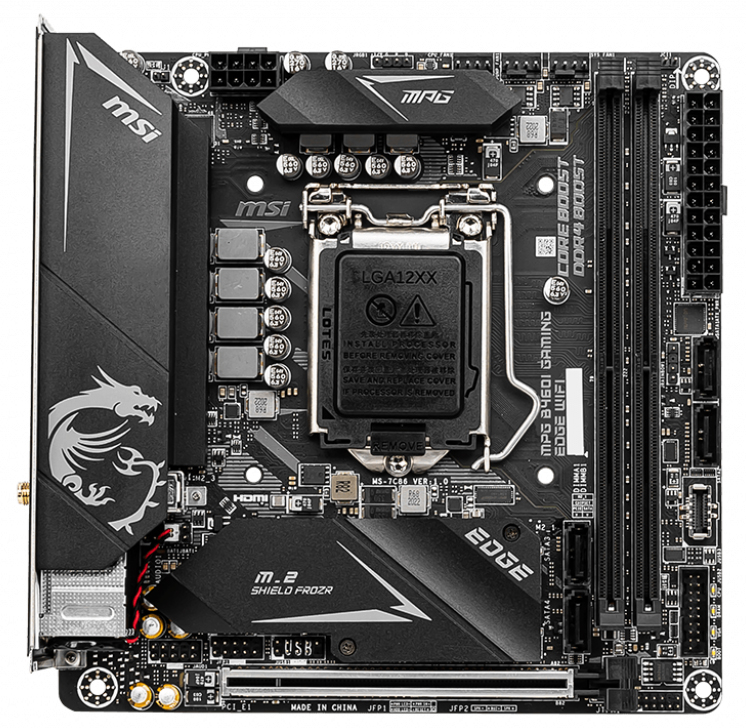 

Материнская плата MSI MPG B460I Gaming Edge Wi-Fi (s1200, Intel B460, PCI-Ex16)