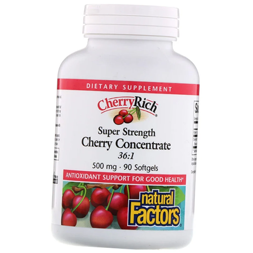 

Super Strength Cherry Concentrate Natural Factors 90гелкапс (71406012)