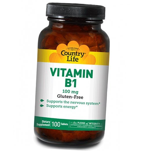 

Тиамин, Vitamin B1 100, Country Life 100таб (36124087)