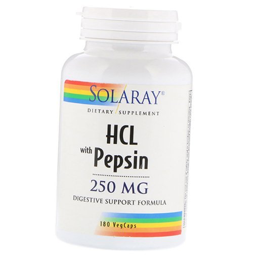 

HCL with Pepsin 250 Solaray 180вегкапс (72411004)