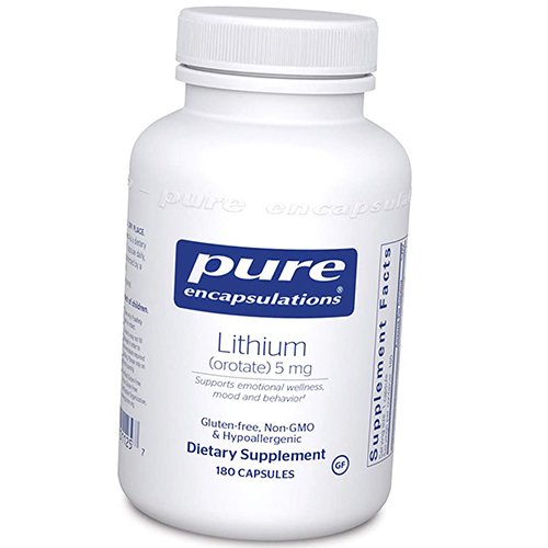 

Литий Оротат, Lithium (orotate) 5, Pure Encapsulations 180капс (36361112)