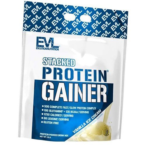 

Гейнер, Stacked Protein Gainer, Evlution Nutrition 5400г Ванильное мороженое (30385001)