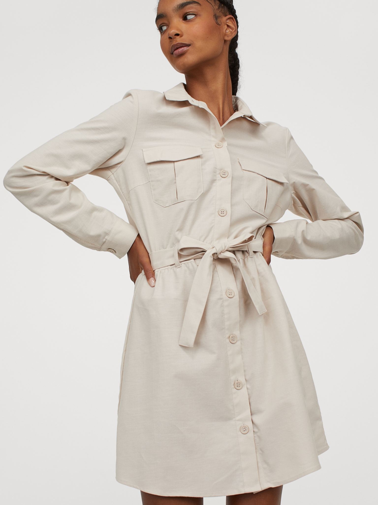 

Платье H&M 7970782dm 34 Светло-бежевое