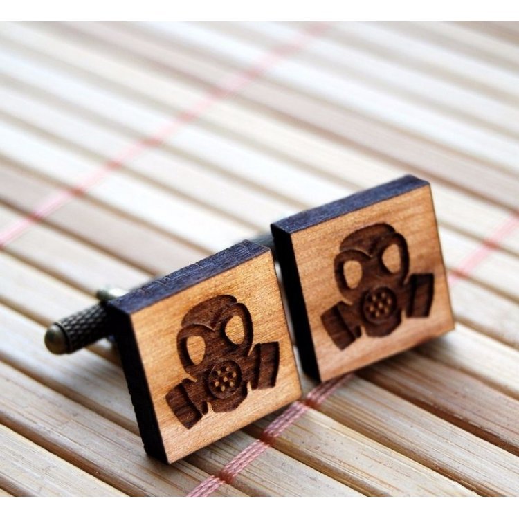 

Запонки Handmade Деревянные З Противогазом Dzp-0636 158231