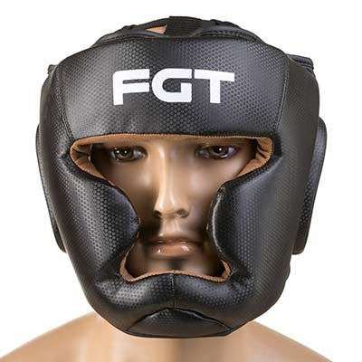 

Боксерський шолом закритий тренувальний з повним захистом FGT Для єдиноборств Чорний (F475CR/S2) L