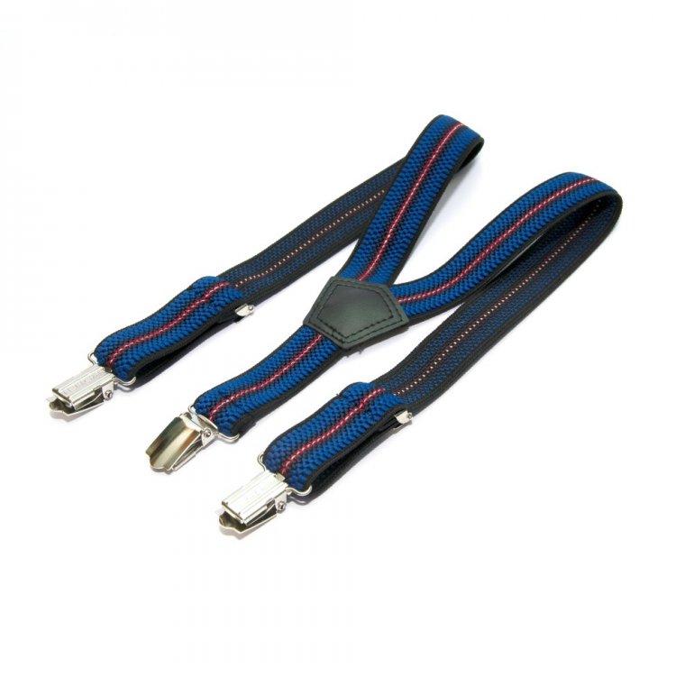 

Детские подтяжки Gofin suspenders Cтрейч-ткань Полосатые Сине-красные (Pbd-093) 5250300