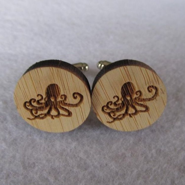 

Запонки Handmade Деревянные Осьминог Dzp-0679 158351