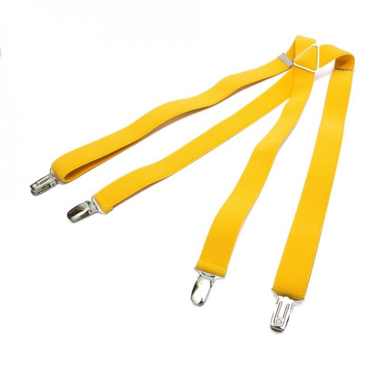 

Подтяжки Gofin suspenders Х Образные 2.5см Кожа/Cтрейч-ткань Желтые (Pbxx-5905) 5374731