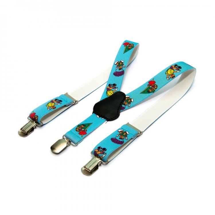

Детские Подтяжки Gofin suspenders Cтрейч-ткань С Черепашками Голубые (Pbd-15003) 5389605