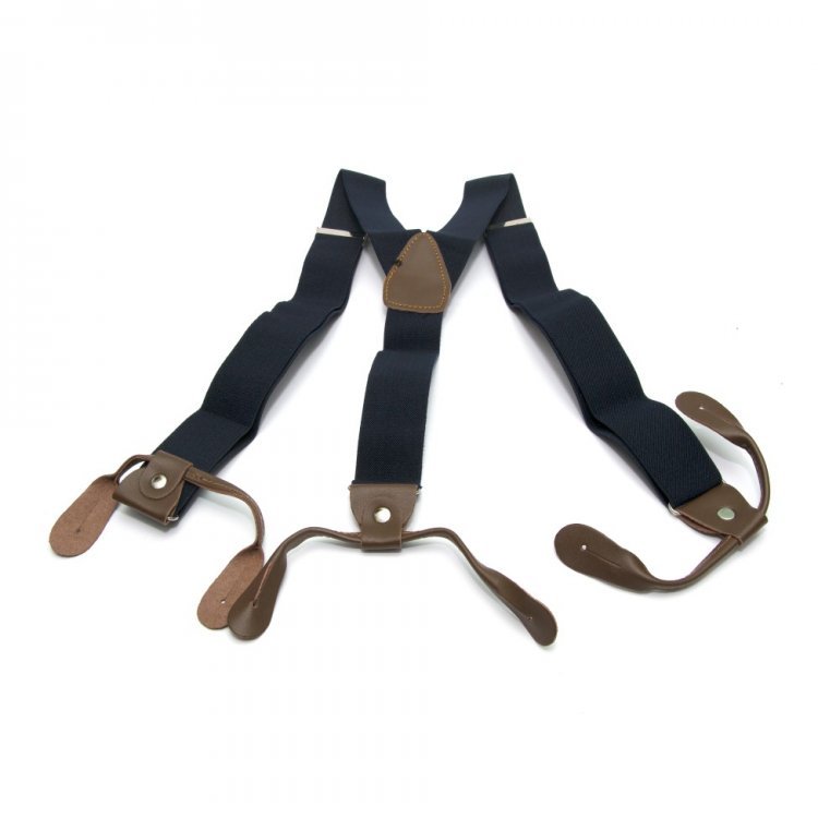 

Подтяжки Handmade На Пуговицу Темно-Синие Pnp-5802 158433