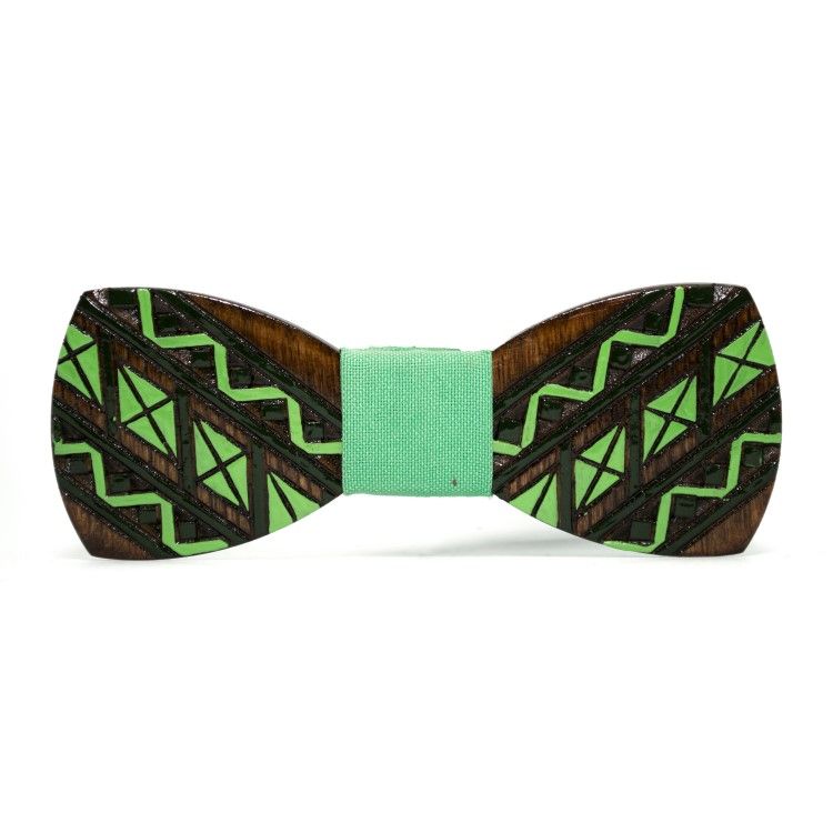 

Галстук Бабочка Gofin wood С Зеленым Вышитым Узором 11.5 х 4.5 см Дерево GBDH-8062 5257071