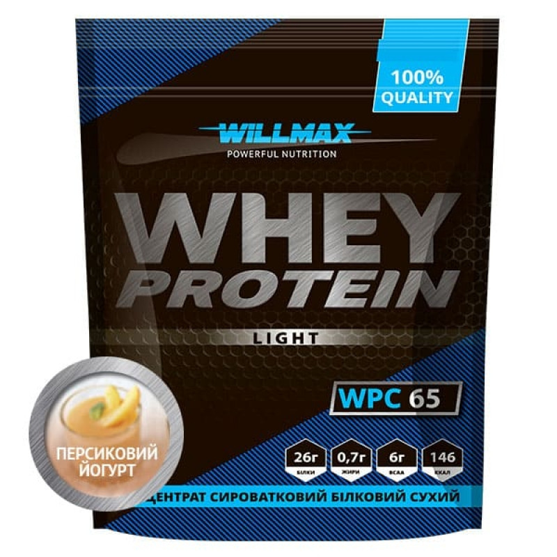 

Протеин Willmax Whey Protein Light 65% 1кг Персиковый Йогурт