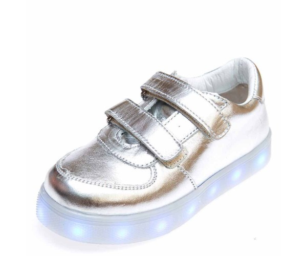 

Кроссовки OCAK 104(04)серебро кожа (37-40) 40р 26 см